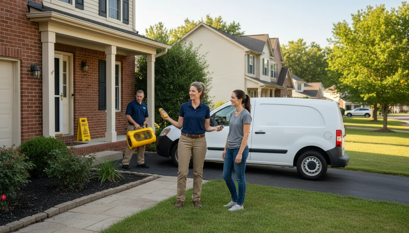 Residential water damage restoration in Monee, IL